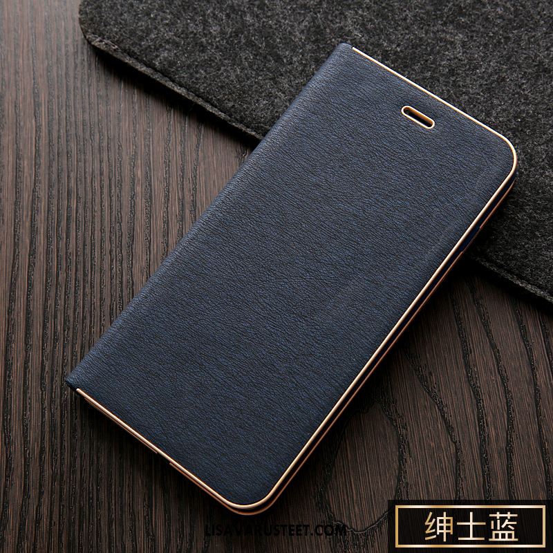 Xiaomi Mi 8 Lite Kuoret Nahkakotelo All Inclusive Aito Nahka Sininen Kuori Halpa