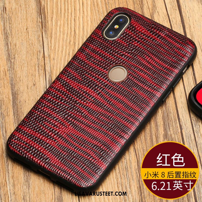 Xiaomi Mi 8 Se Kuoret Aito Nahka Takakansi Suojaus Punainen All Inclusive Kauppa