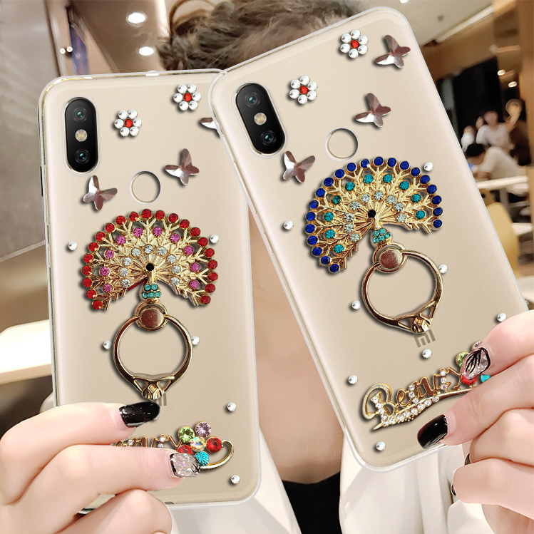 Xiaomi Mi 8 Se Kuoret Silikoni Rhinestone Inlay Rengas Persoonallisuus Kuori Kauppa