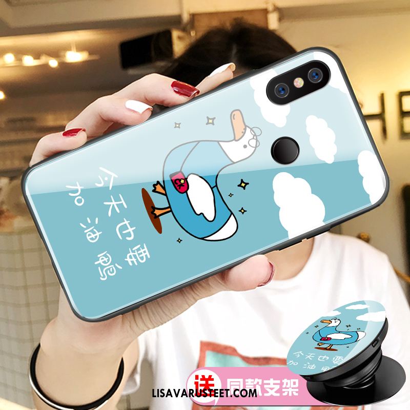 Xiaomi Mi Mix 3 Kuoret Trendi Lasi Kukkakuvio Ankka Rakastunut Halpa