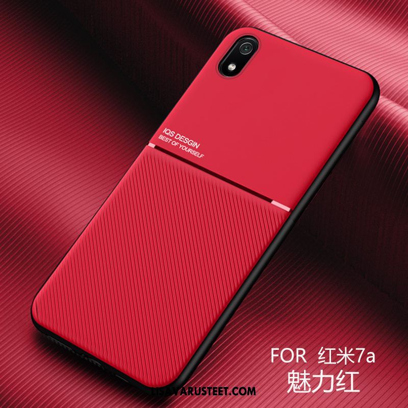 Xiaomi Redmi 7a Kuoret Murtumaton Kukkakuvio Punainen Pesty Suede Pehmeä Neste Verkossa