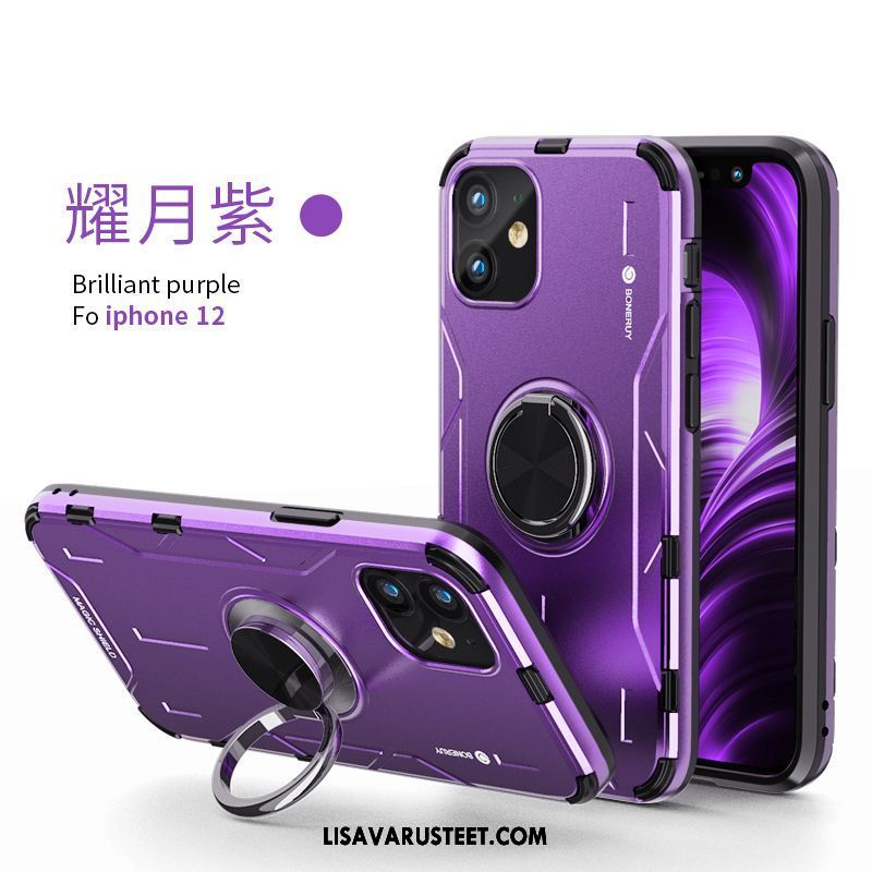 iPhone 12 Kuoret Kova Suojaus Metalli Violetti Kotelo Kuori Halvat