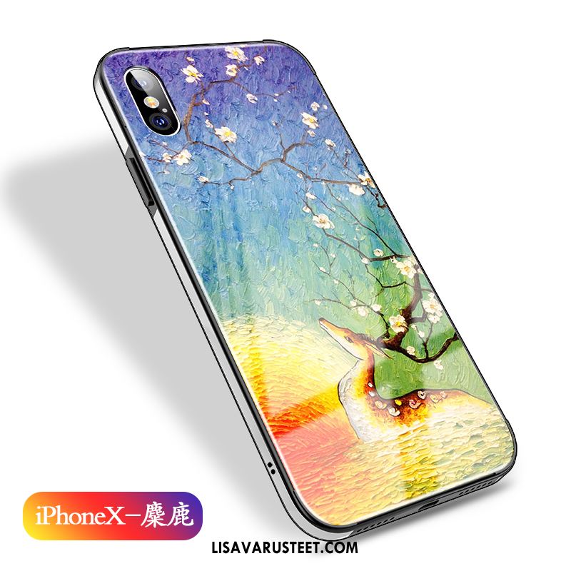 iPhone X Kuoret Metalli Lasi All Inclusive Tide-brändi Murtumaton Kuori Myynti