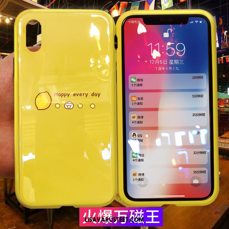 iPhone Xr Kuoret Lasi Keltainen Tide-brändi Murtumaton Kuori Kauppa