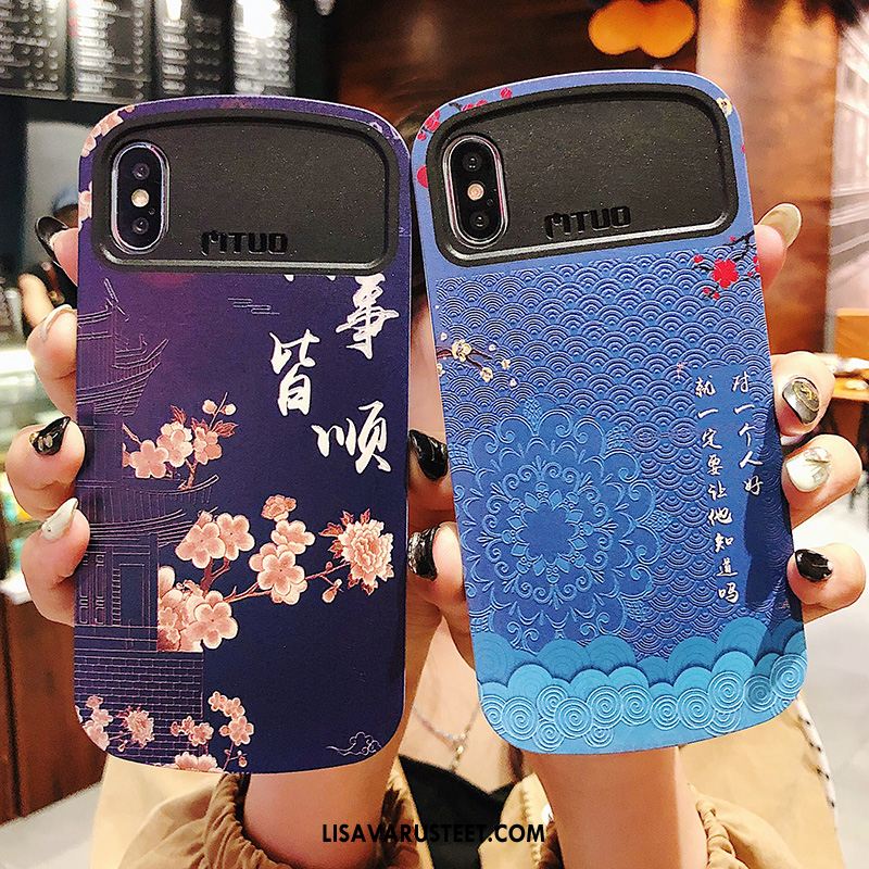 iPhone Xs Kuoret Pesty Suede Silikoni All Inclusive Kova Persoonallisuus Halvat