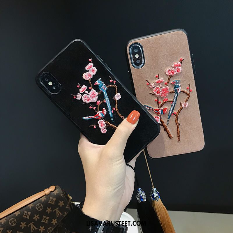 iPhone Xs Max Kuoret Luumu Tuuli Juoksuhiekka Kirjonta Kuori Halvat